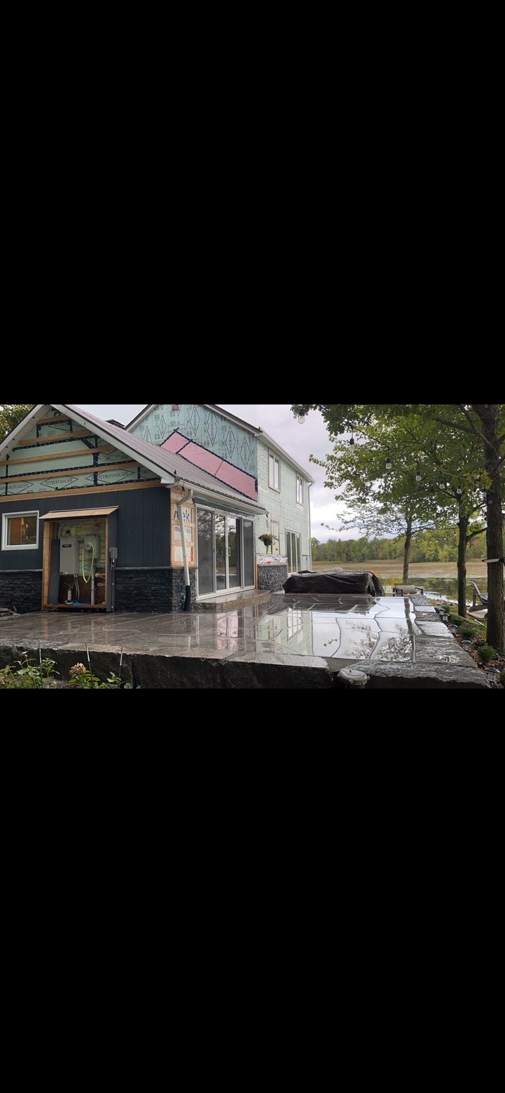 Lakeside flagstone patio